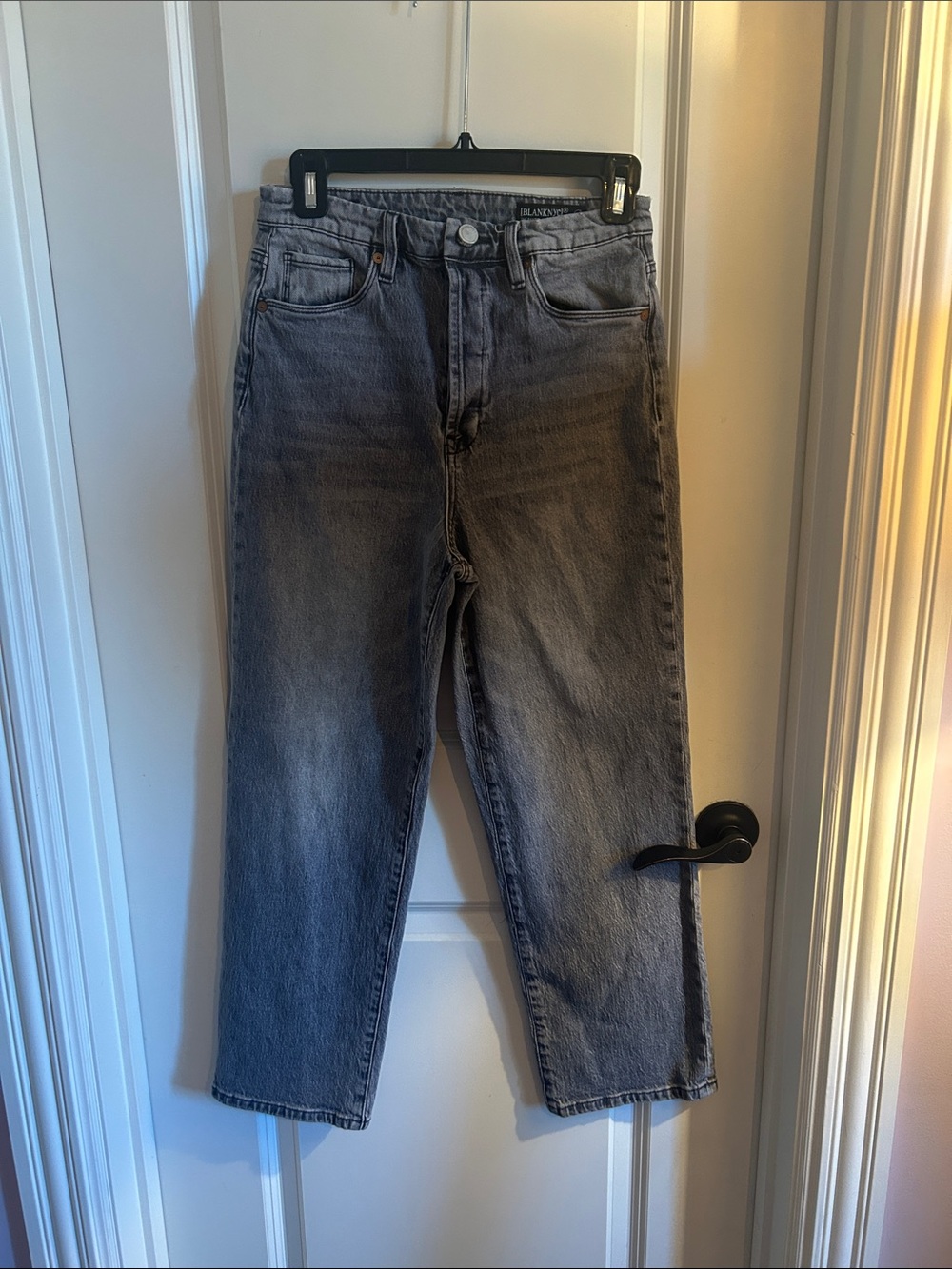 Blank NYC The Baxter- Washed Gray Straight Jeans